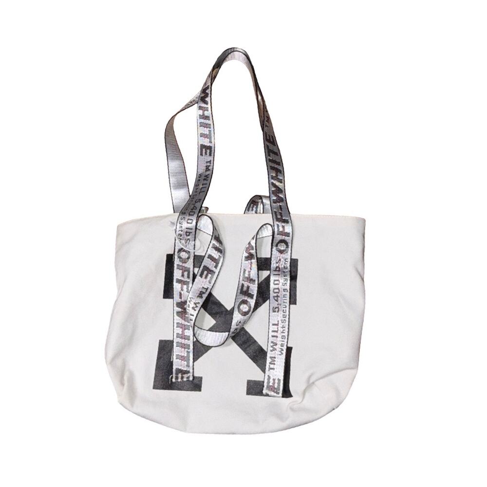 Off-White Black and White Arrow Logo Tote